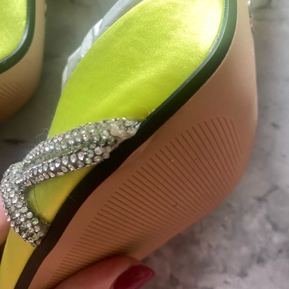 Zara Satin Effect Rhinestone Heels - Picture 3 of 4